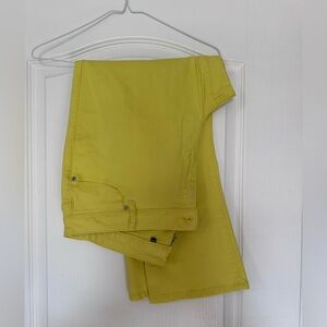 CAbi Yellow kick back Flare jeans